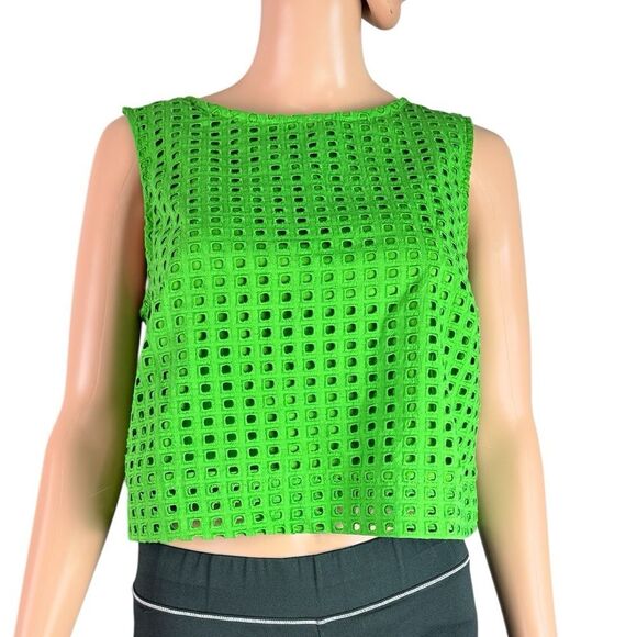NWT Kate Spade Green Perforated Top - Picture 1 of 6
